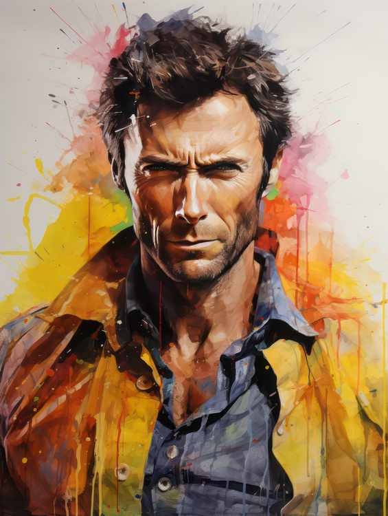 Clint Eastwood Painting style