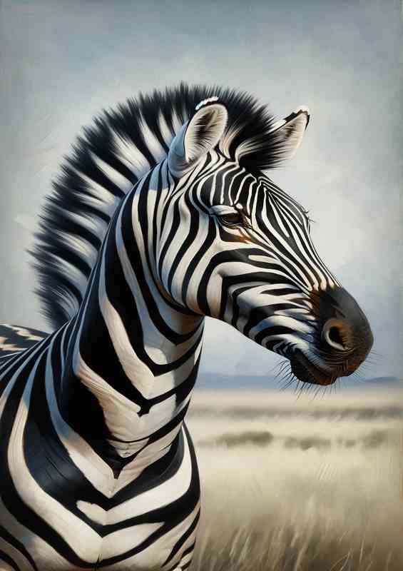 Zebra Stripes head of a splendid zebra