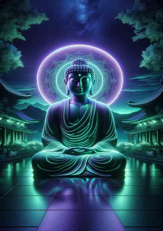 Ethereal Buddha Metal Poster