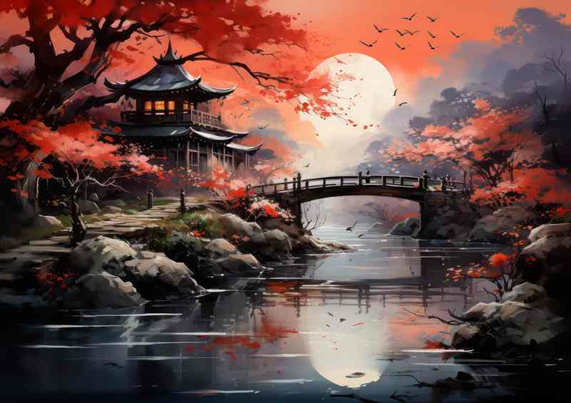 Sakura Serenity Bridges Over Still Waters