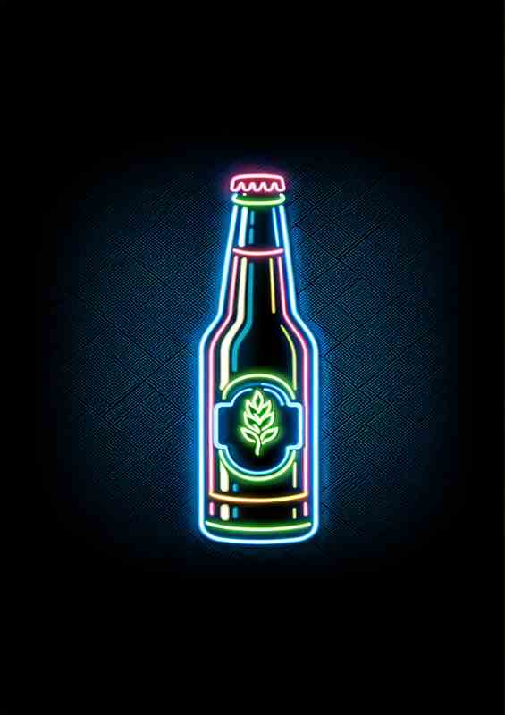 A beer bottle with no background ideal for a home bar