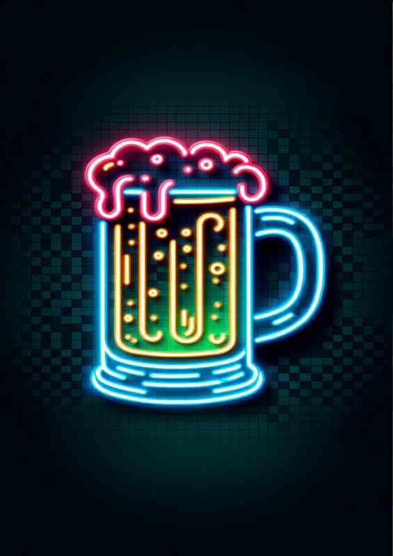 A beer mug with no background suitable for a home bar