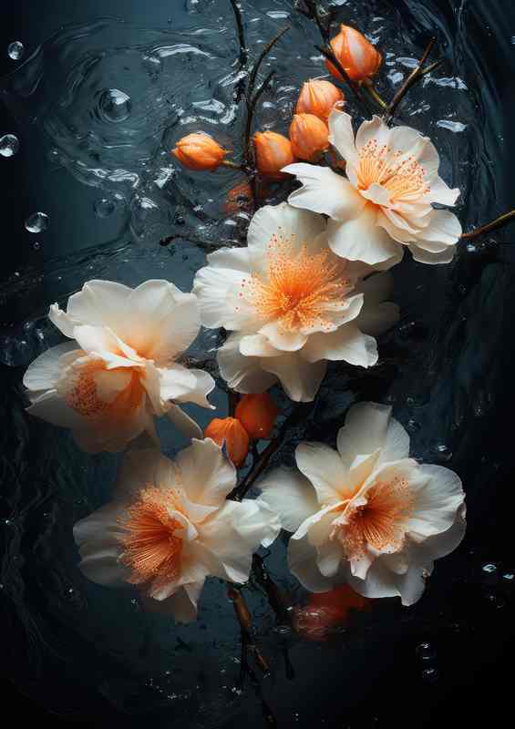 Orange water lillys