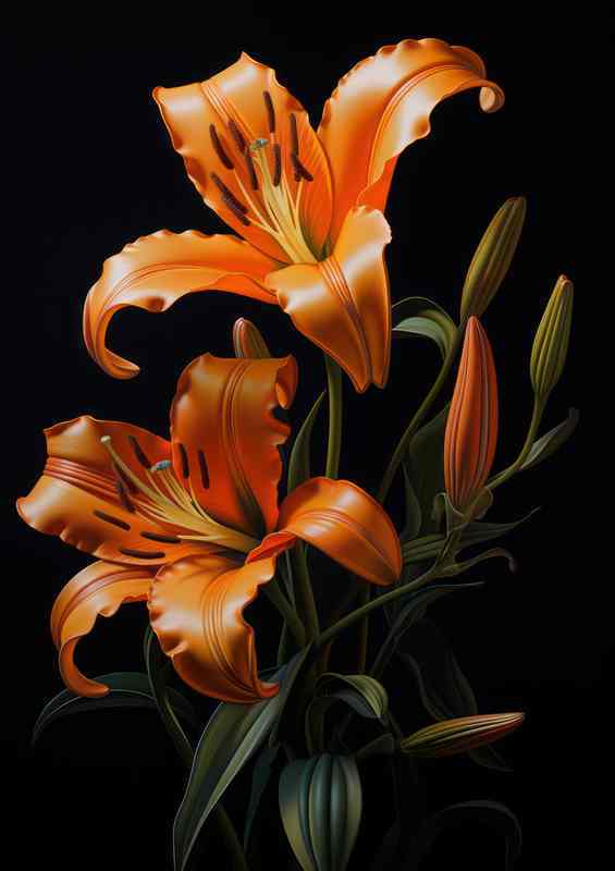 beautiful pair of orange lillys
