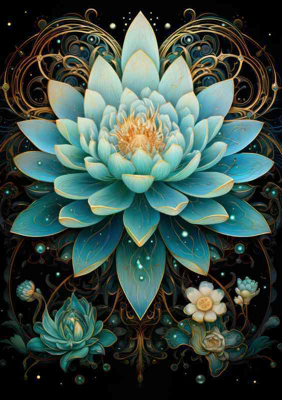nice blue flower in full bloom