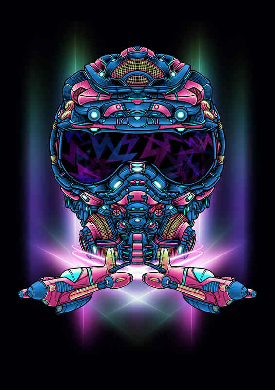 Breathing Space neon style helmet