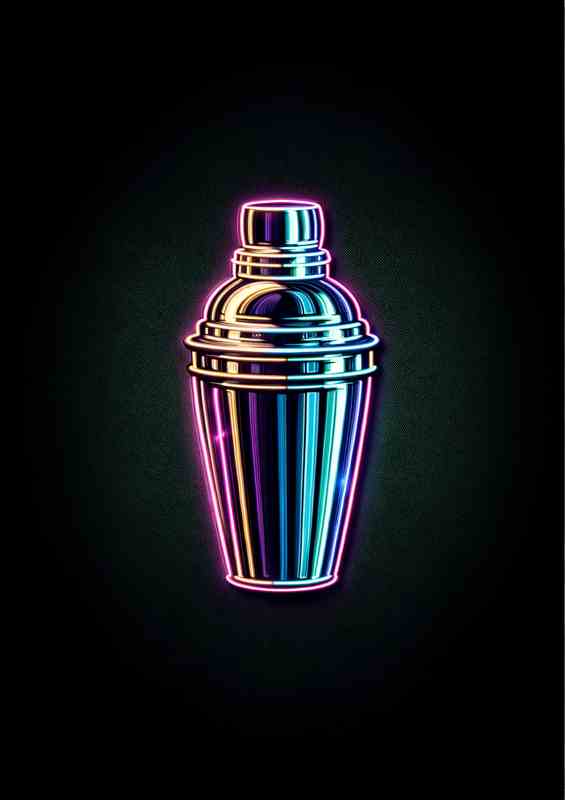 Cocktail shaker with no background ideal for a home bar