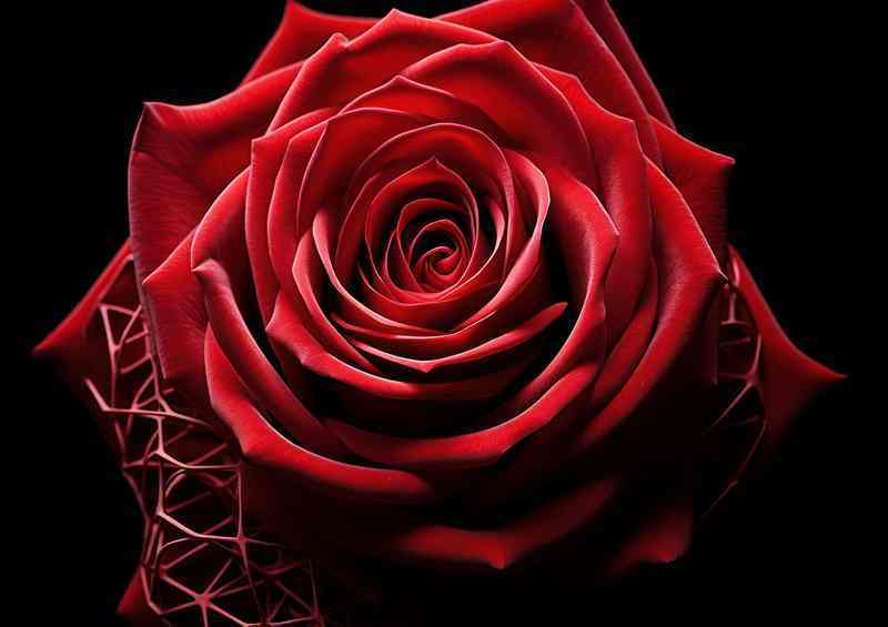 Red Rose Black background