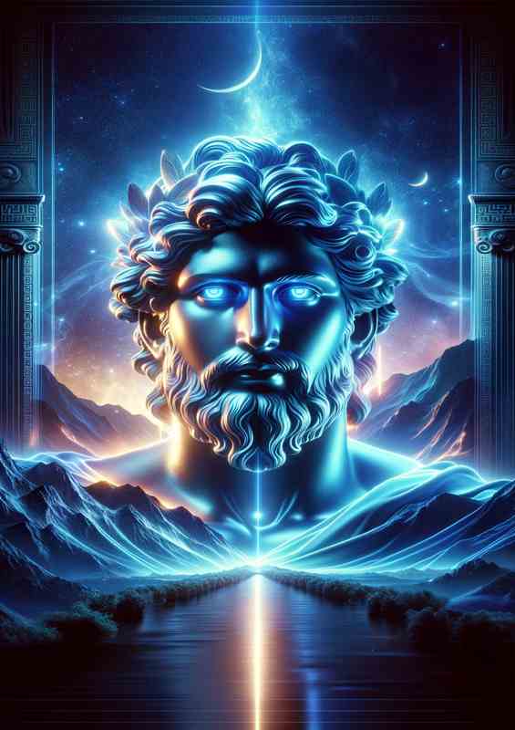Neon God Metal Poster