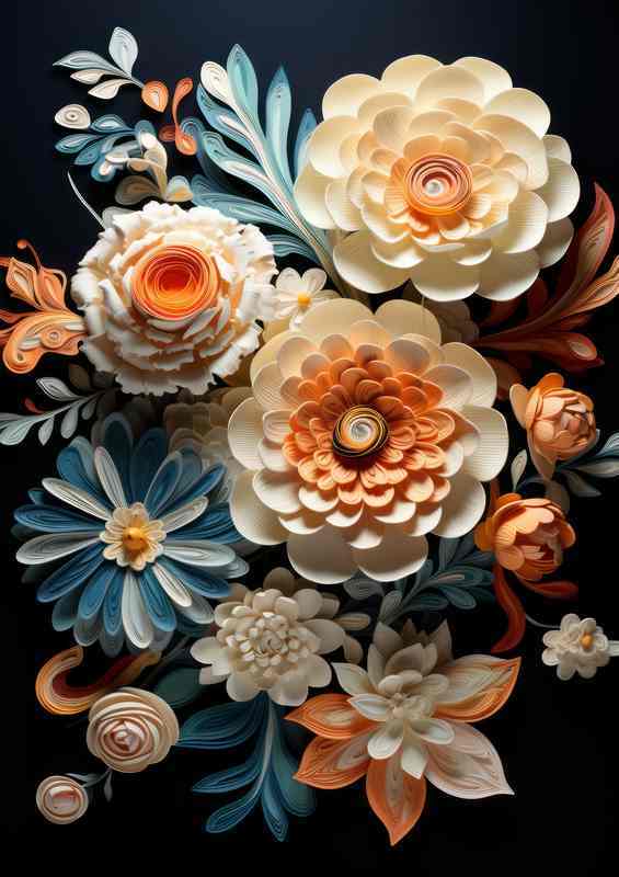 Colorful Petal Panorama Abstract Creations