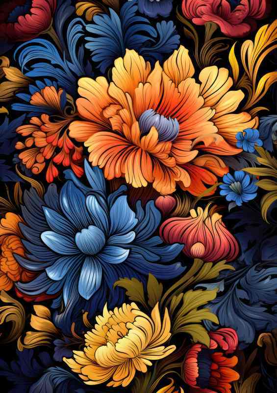 Ethereal Floral Fusion Abstract Masterpieces