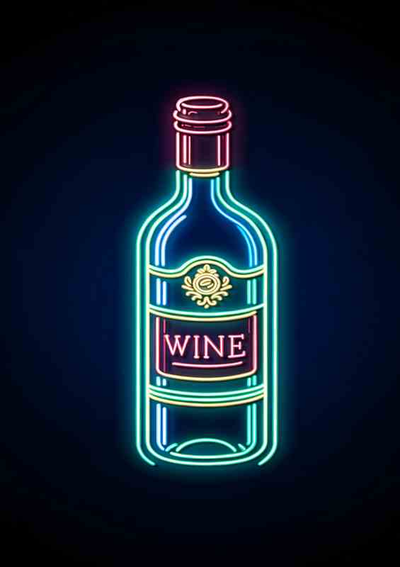 Wine bottle with no background perfect for a home bar