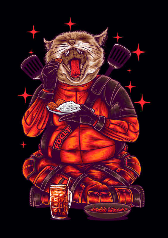 Catpool Merry Metal Poster