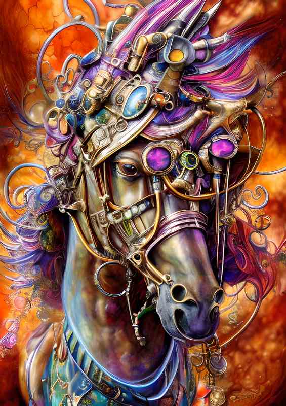 Steam Punk Beautiful Horse