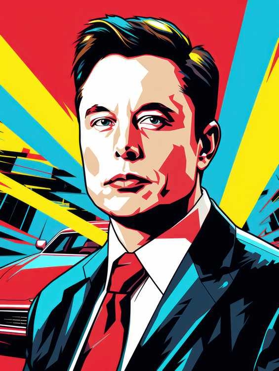 Elon musk pop art