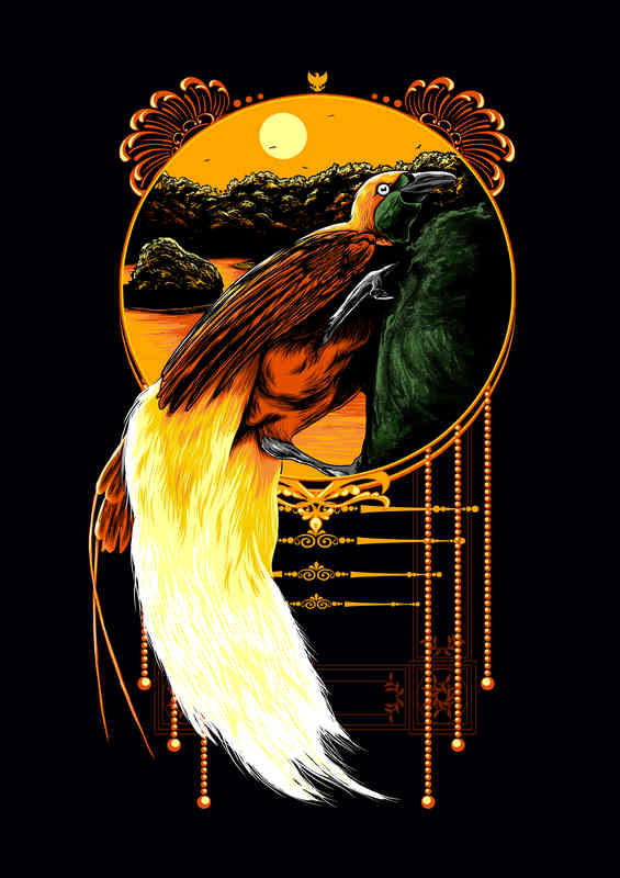 Cenderawaish Metal Paradise Birds Poster