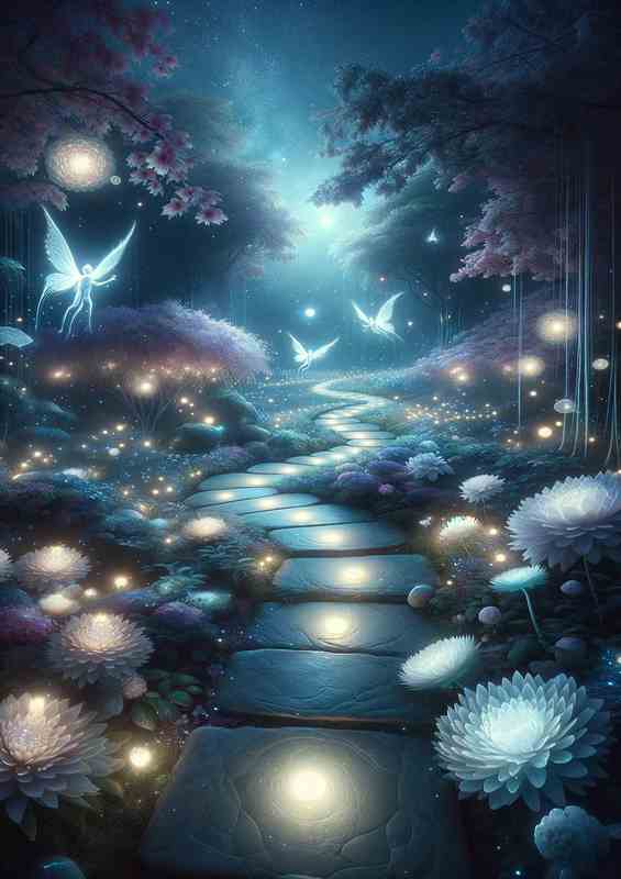 Celestial Garden Serenity soft glow of celestial bodies