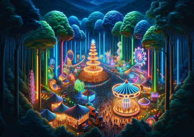 A Neon Carnival in a Fairy Tale Forest transformed