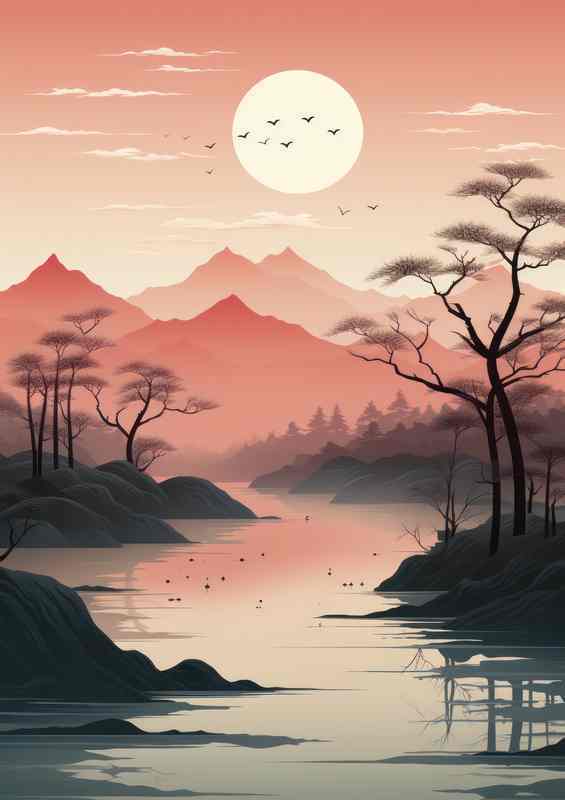 Blooming Horizons Mountains