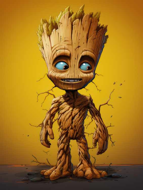Groot cartoon style