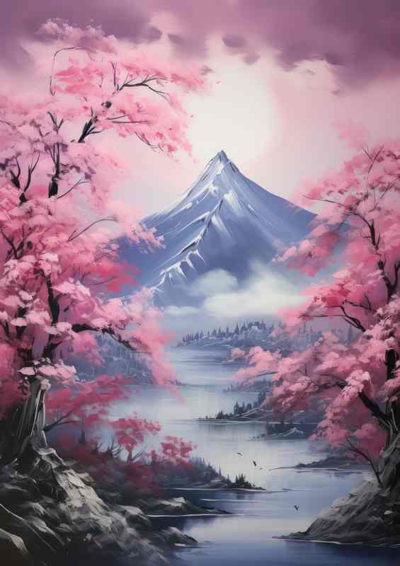 Blooms Brooks & Beyond Cherry Blossom Metal Poster