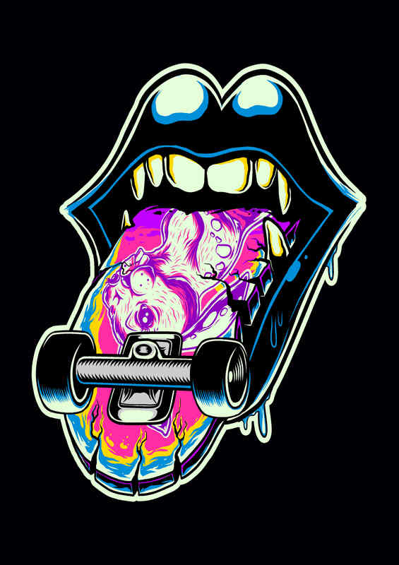 Death Skate Metal Poster