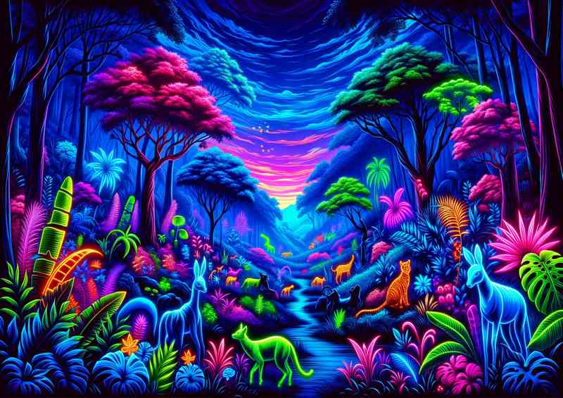 Neon Twilight Jungle