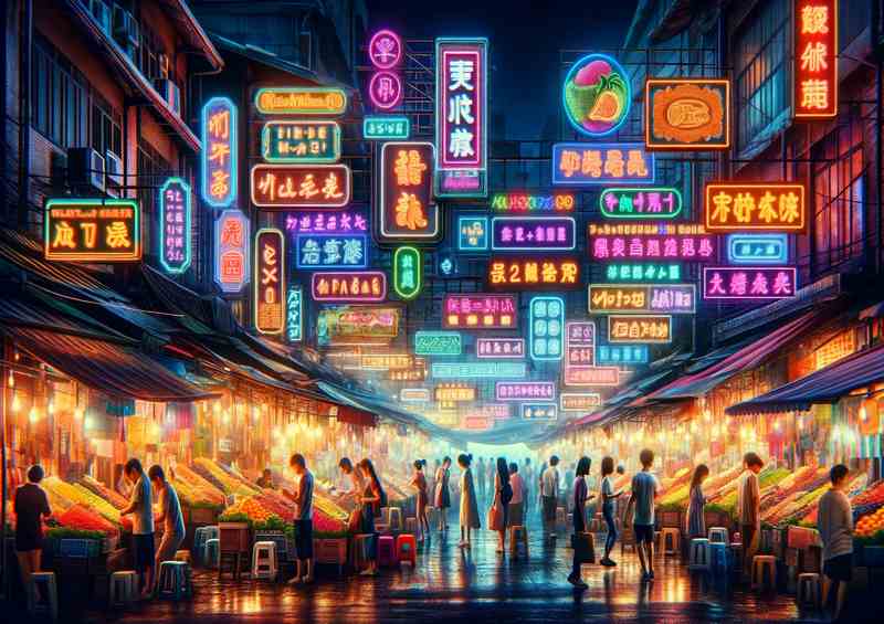 NightMarket Metal Poster