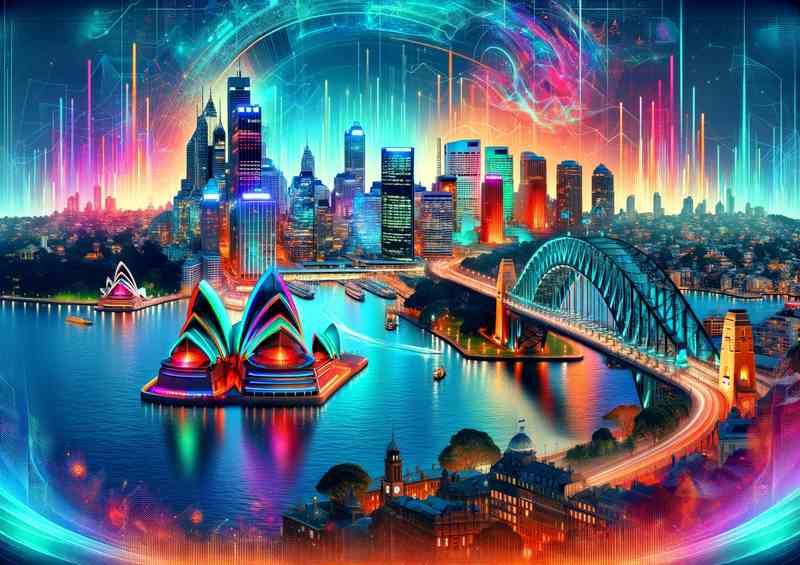 Sydney Spectrum Metal Poster