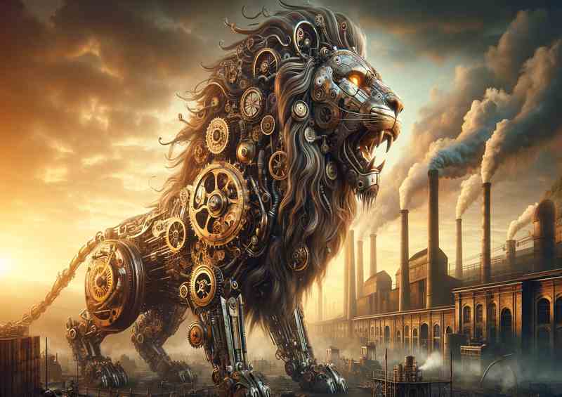 Mechanical Lion Roars at Dawn