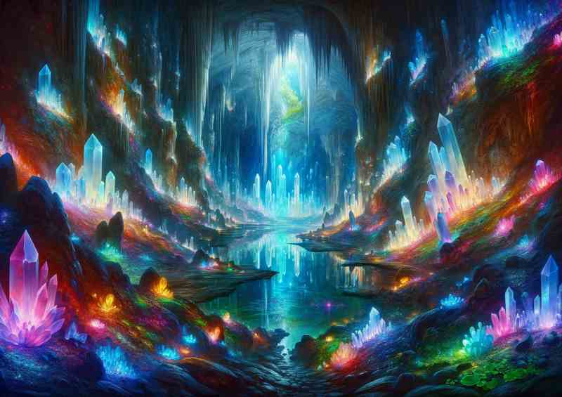 Legendary Crystal Cavern expansive underground