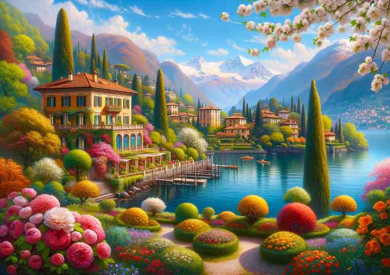 Blossoming Serenity Spring Beauty at Lake Como Italy