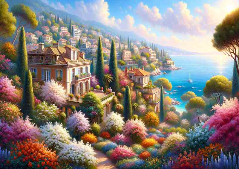 Blossoms Whisper Spring Morning in the French Riviera