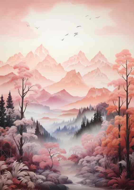 Majestic Peaks and Blooming Cherry Trees in Japan