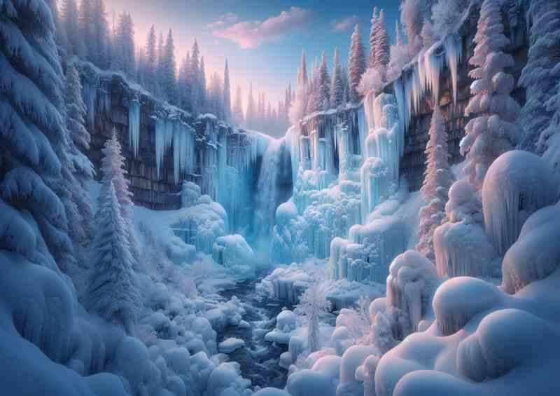 Crystal Serenity The Enchanted Winter Waterfall