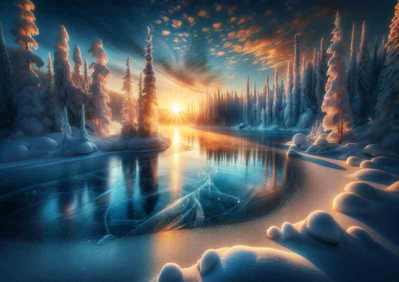 Frosty Elegance A Winters Silent Dawn
