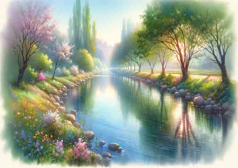 Morning Melody A Riverside in Spring