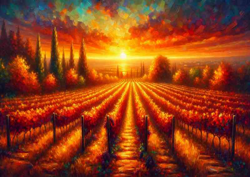 Autumns Glow A Vineyard at Sunset Style