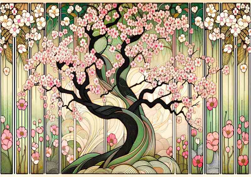 Blossom Symphony_ A Cherry Orchard Art