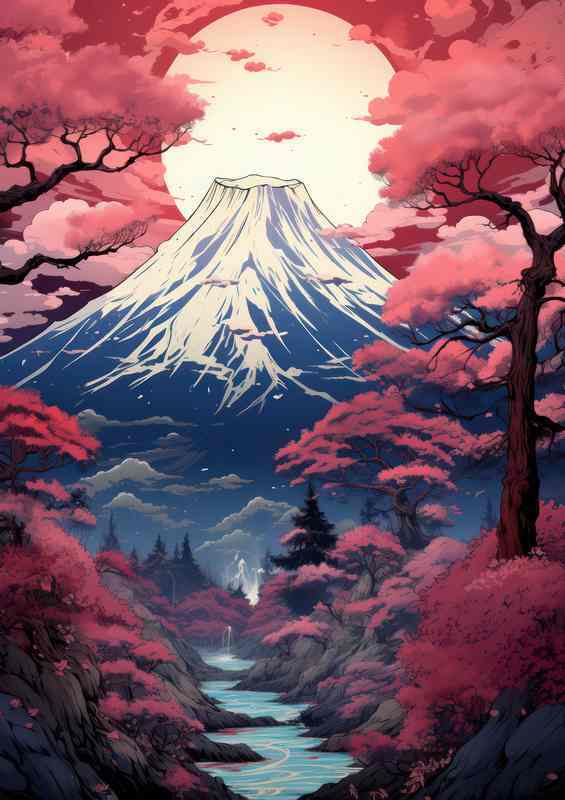 Peak Blossoms mountain views Japanese Sakura Spots