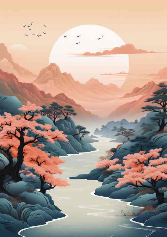Sakura Serenades Mountains and Waters in Japan