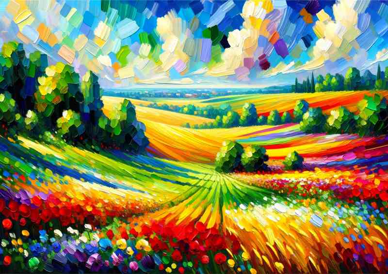 Vivid Summer A Countryside Expressionist Style
