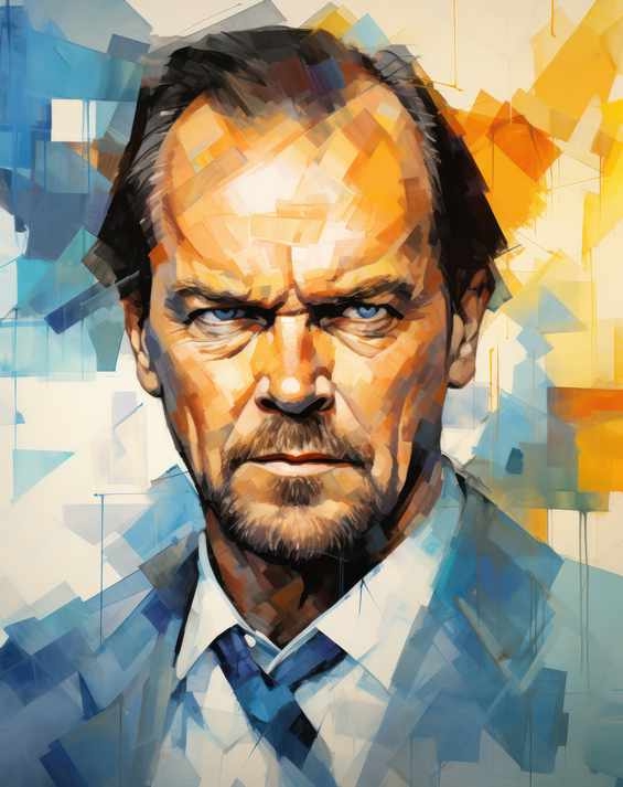 Jack Nicholson painted style