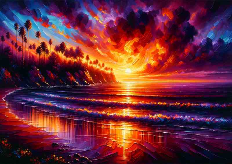 Summers Glow A Coastal Sunset