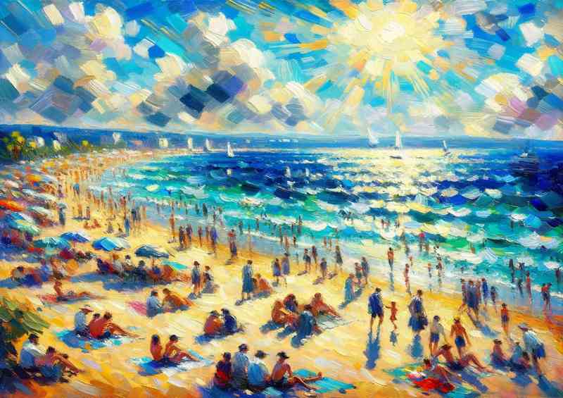 Summers Radiance A Beach Scene in