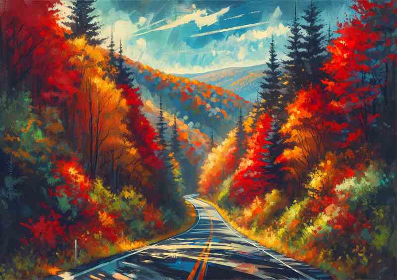 Autumn afternoon in the Appalachian Mountains USA