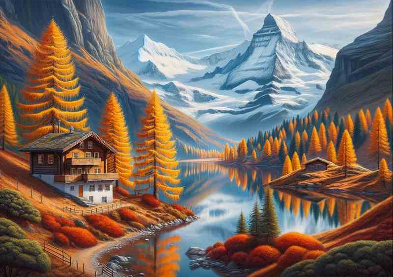 Autumn Day in Swiss Alps