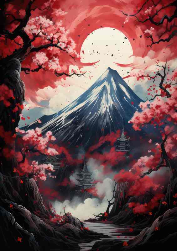 Japan Mountains Waters and Blossoms