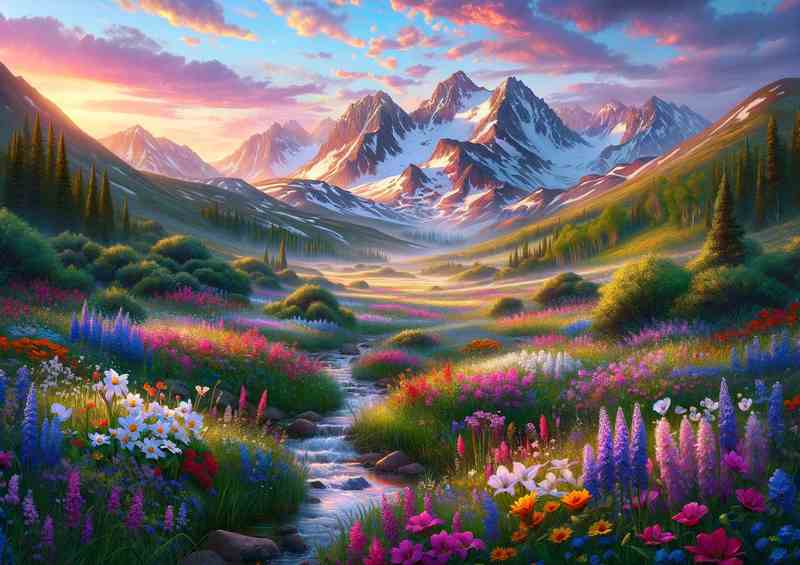Floral Symphony Spring Dawn in the Colorado Mountains