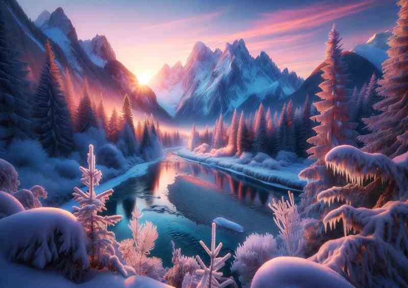 Frozen Majesty The Alpine Sunrise